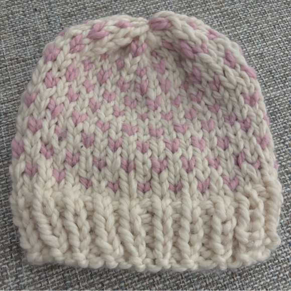 Handmade Knitted Toddler Hats removable faux fur Pom poms - Picture 5 of 7